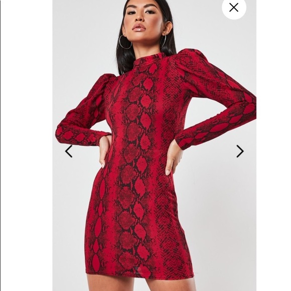 Dresses & Skirts - Red snakeskin dress